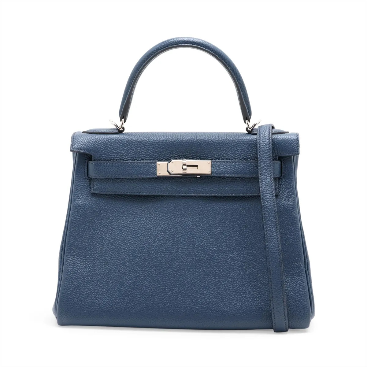 Hermès Kelly 28 Le Tournay Togo BLUE DE PLUS Silver Metal Fittings