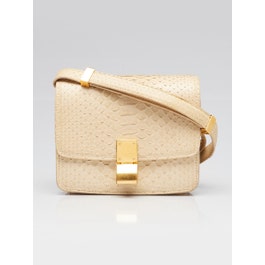 Celine Celine Beige Python Mini Box Bag