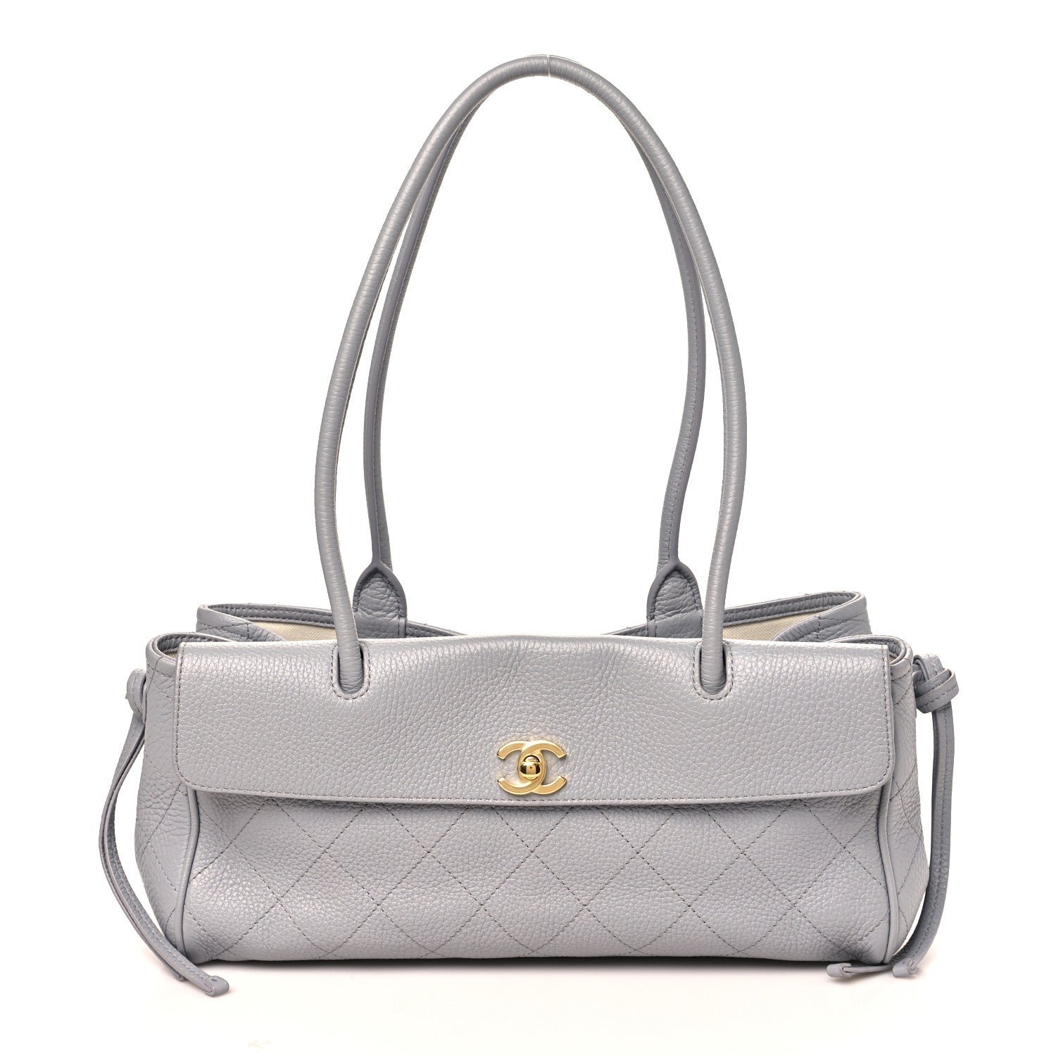 Chanel Grained Calfskin Stitched Urban Essentials Small Shopping Bag Grey