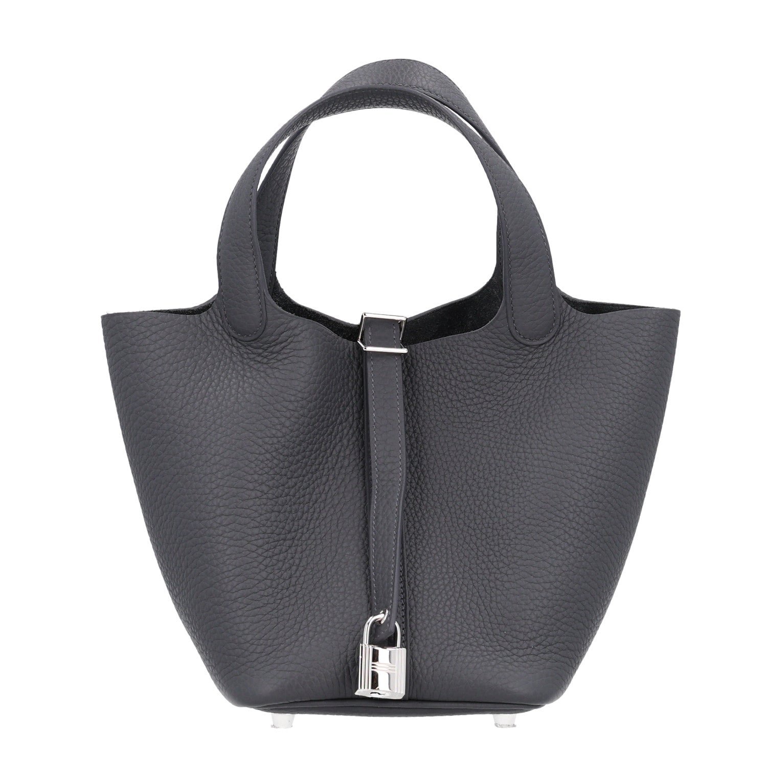 Hermes Taurillon Clemence Picotin Lock 18 PM Gris Meyer