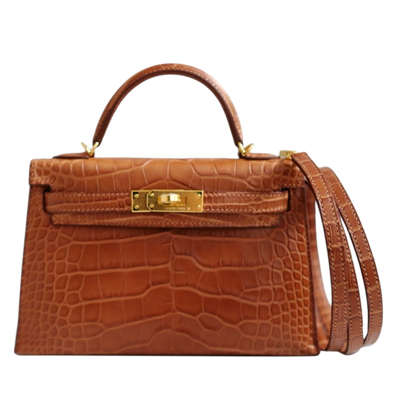 Gold Mississippiensis Alligator Sellier Mini Kelly 20 II Gold Hardware, 2026