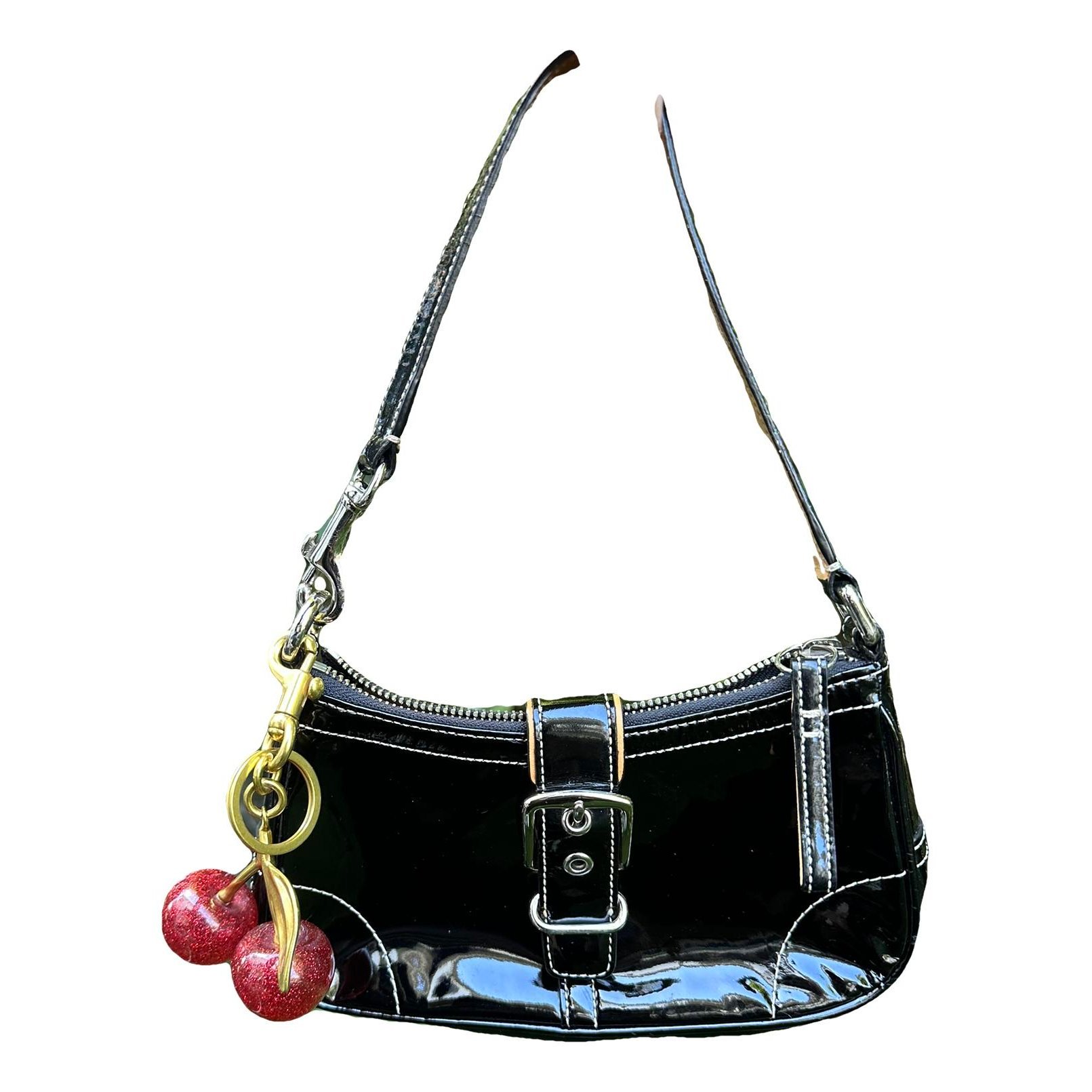 Patent leather handbag