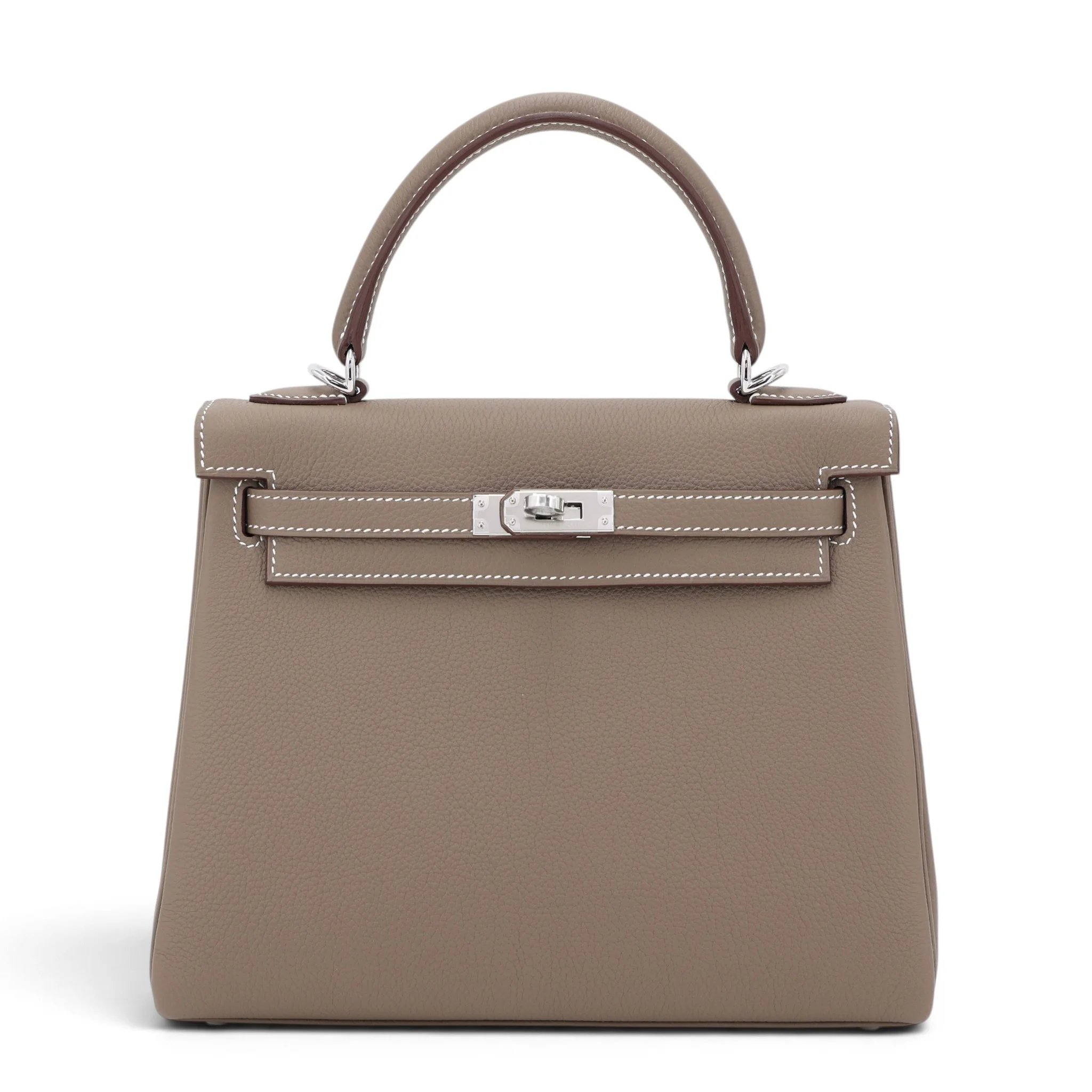 Brand New ( Rank N ) HERMÈS Kelly 25 Etoupe (18) Togo Palladium hardware G (2026)