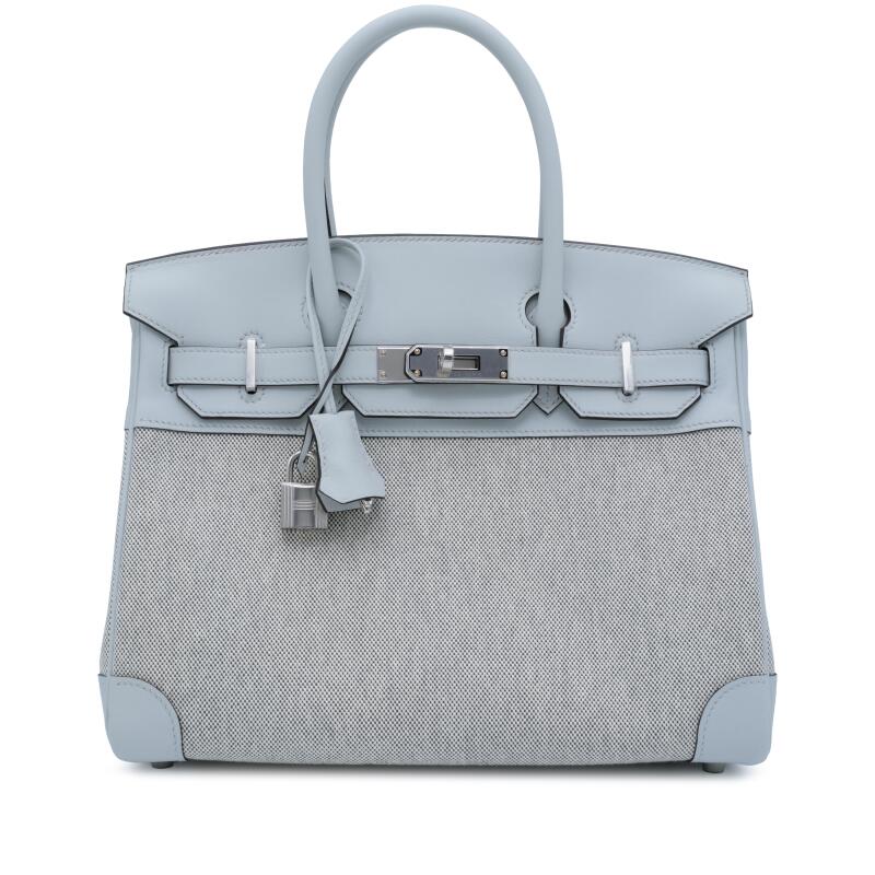 Gris Pantin Swift and Ecru and Ardoise Toile Birkin 30 Palladium Hardware, 2026