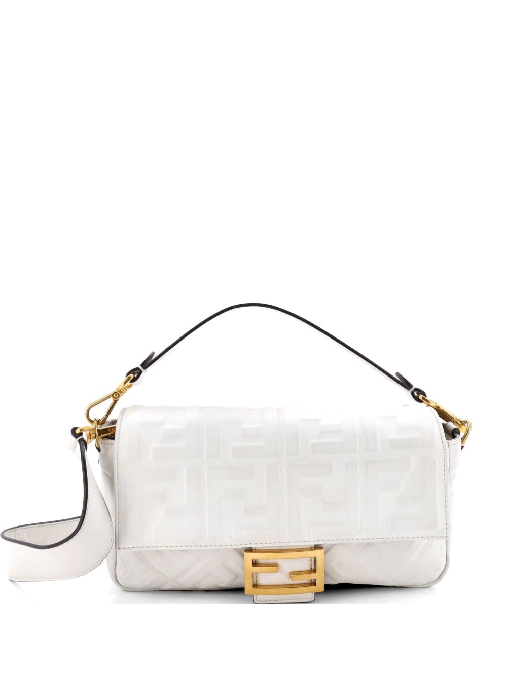 Baguette NM Bag Zucca Embossed Leather Medium crossbody bag