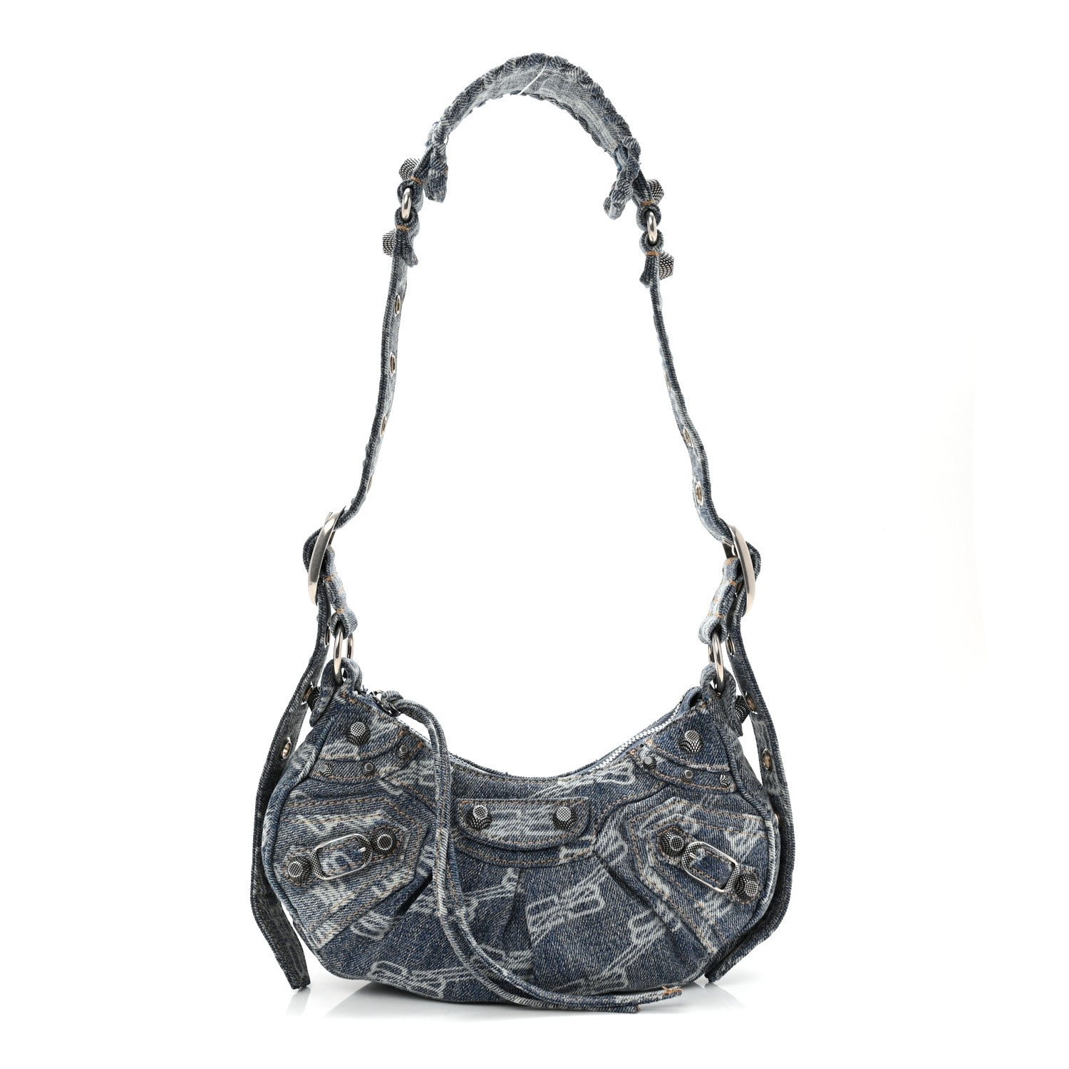 Balenciaga Balenciaga Denim BB Monogram Le Cagole Shoulder Bag XS Blue