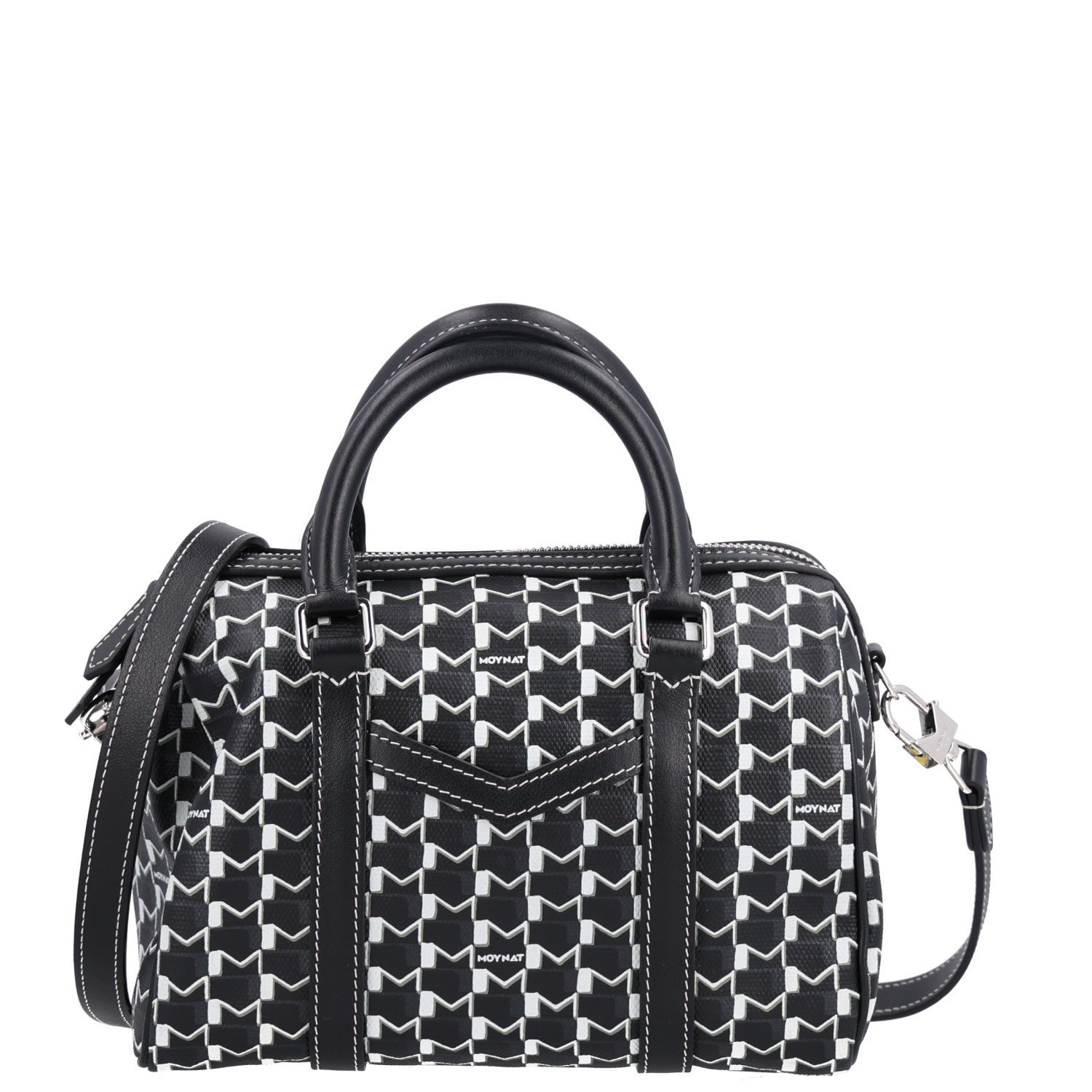 Moynat X KASING LUNG Calfskin Canvas M Labubu Boston Bag Black Multicolor