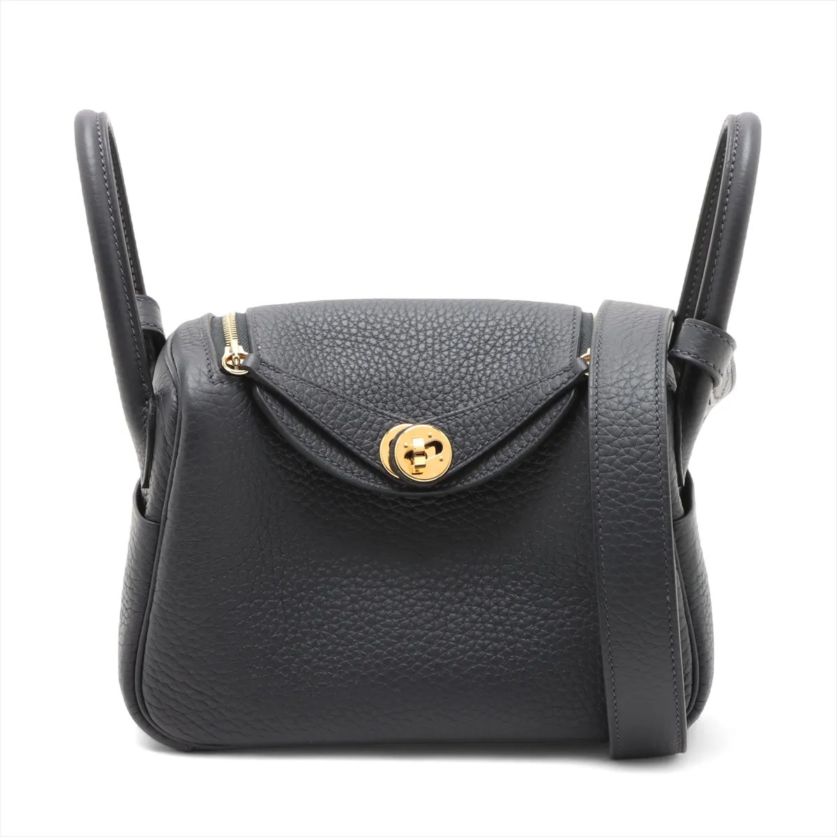 Hermès Lindy mini 20 Taurillon Clemence Cavan Gold Metal Fittings