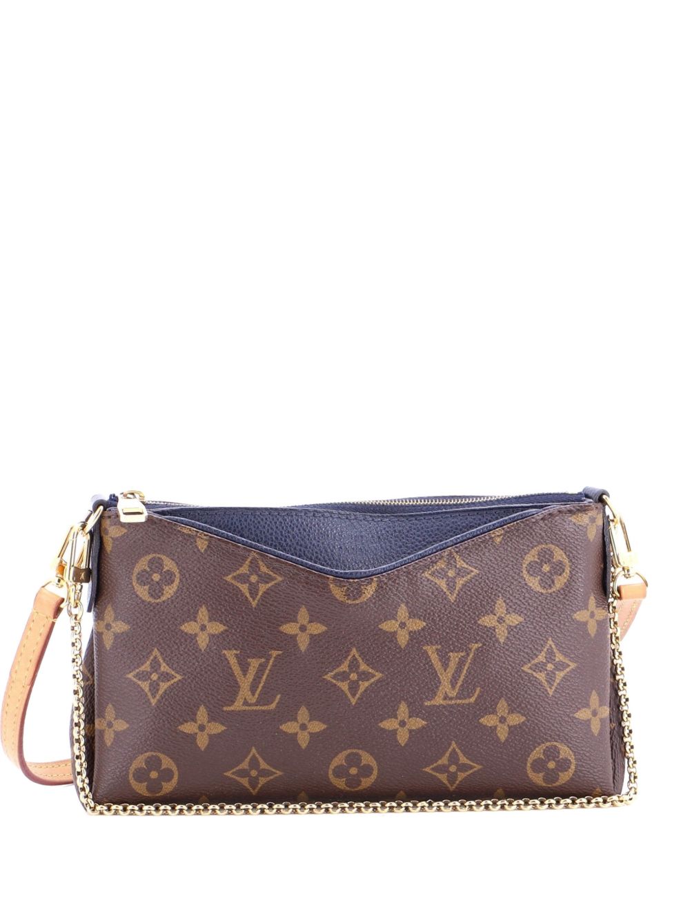 Pallas Monogram Canvas with Leather clutch bag