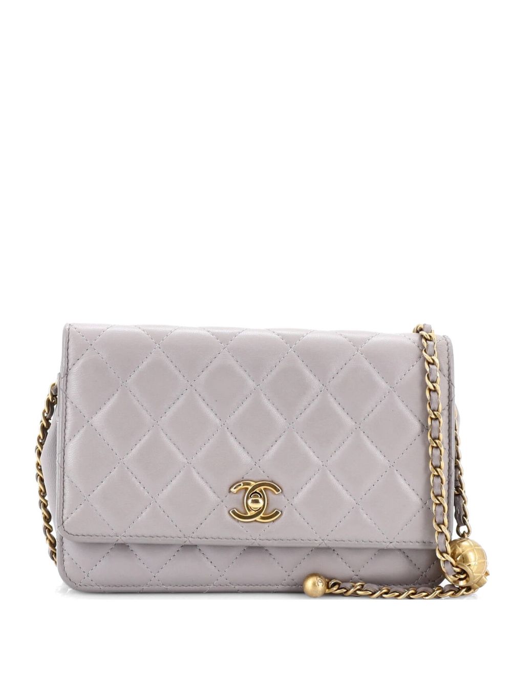 Pearl Crush Wallet on Chain Quilted Lambskin crossbody bag