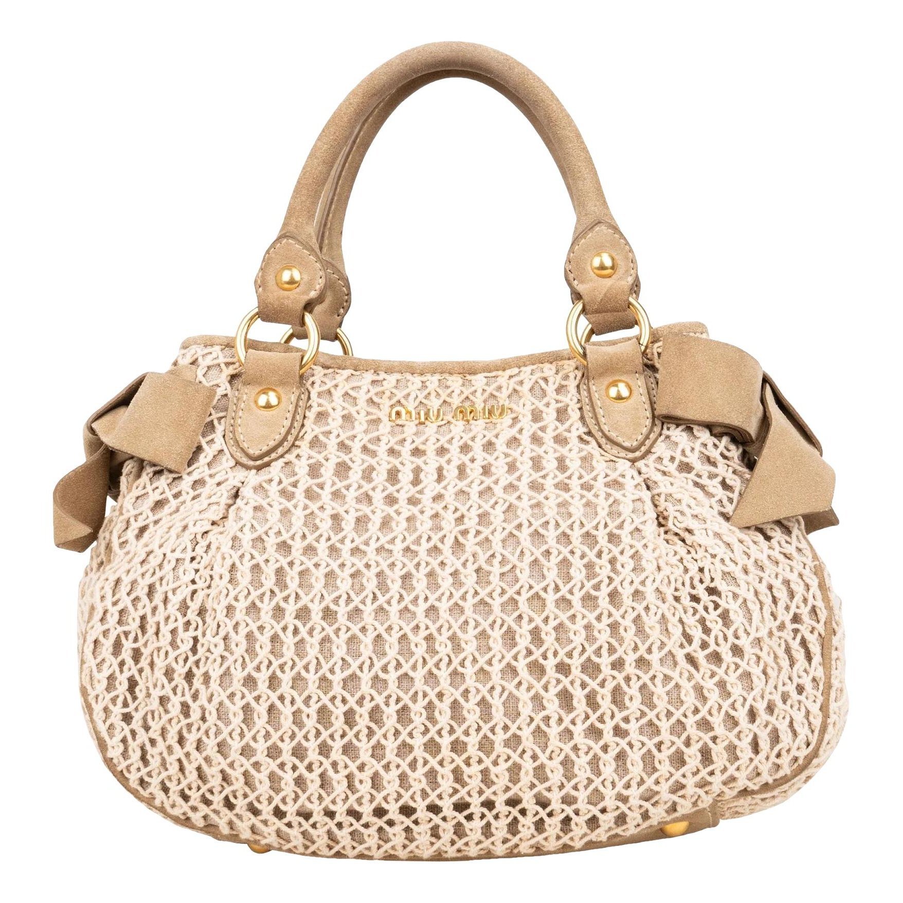 Bow bag leather handbag