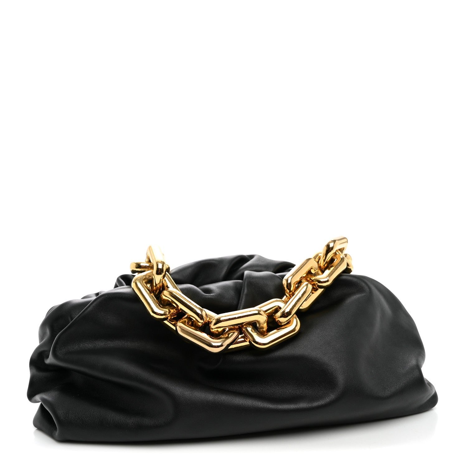 Bottega Veneta Calfskin The Pouch Chain Black