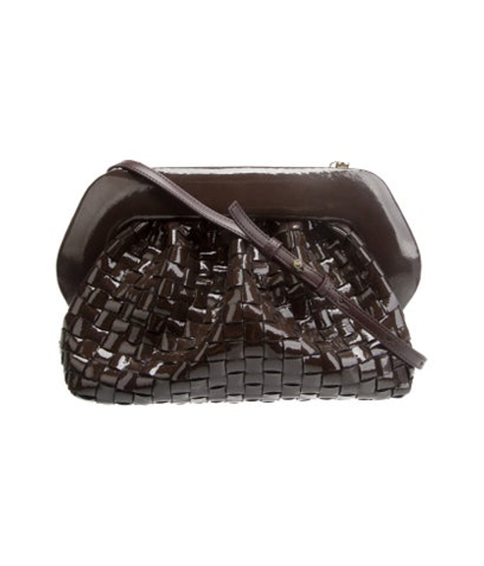 Themoire Vegetarian Patent Leather Crossbody Bag