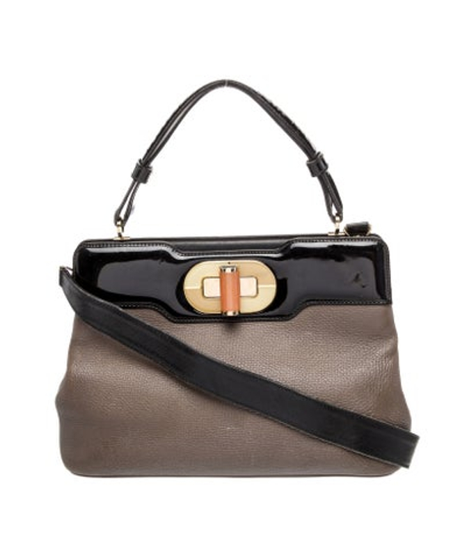 Bvlgari Leather Top Handle Bag