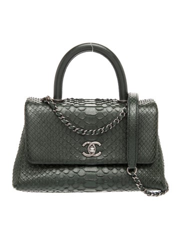 Small Python Coco Handle Bag