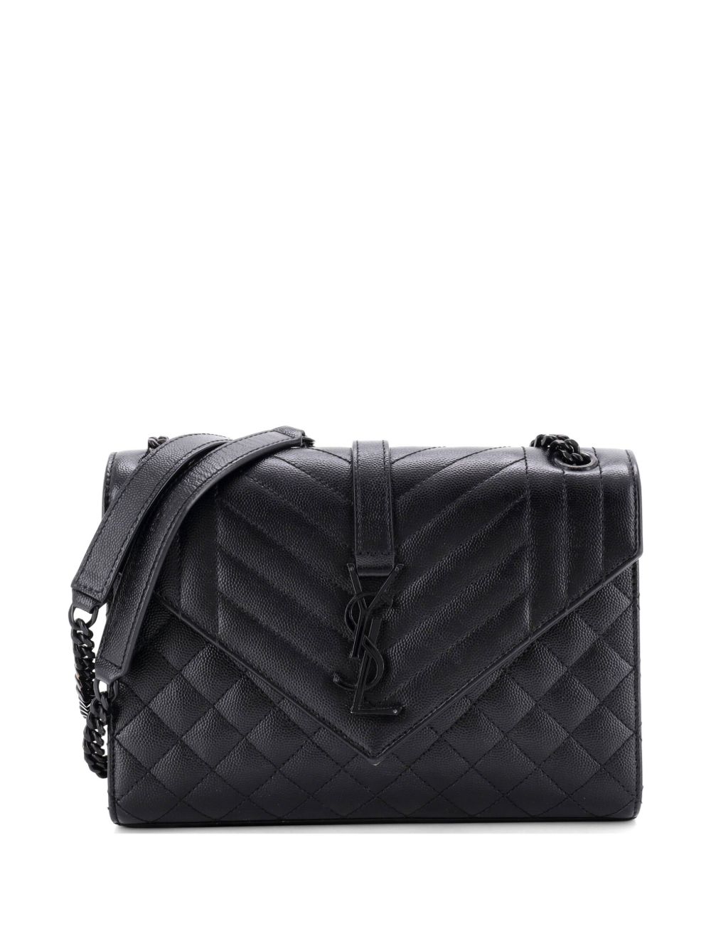 Classic Monogram Envelope Satchel Mixed Matelasse Leather Medium shoulder bag