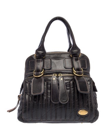 Leather Top Handle Bag