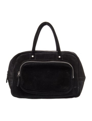 Suede Top Handle Bag