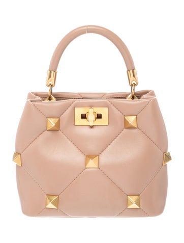 Roman Stud Top Handle Bag