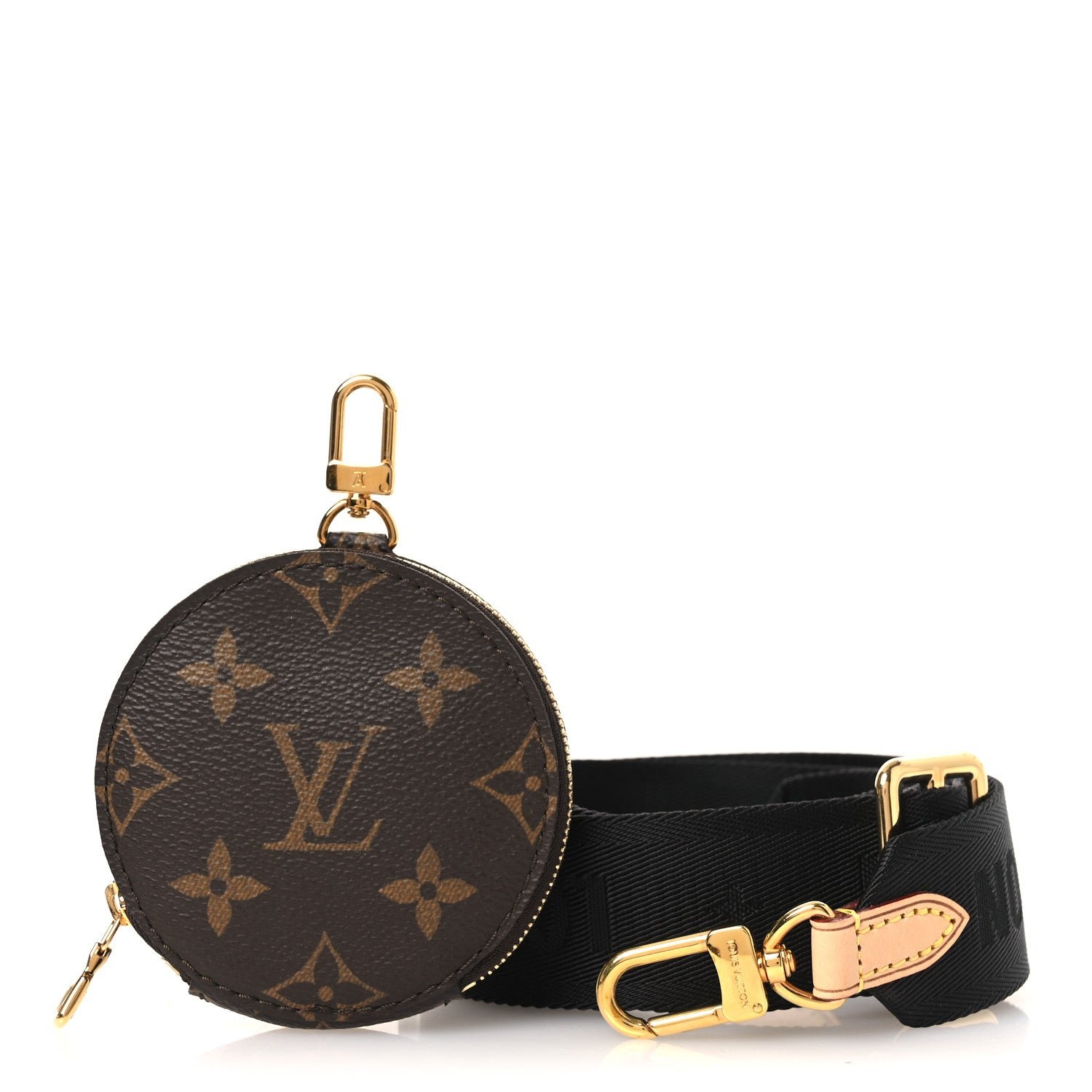 Louis Vuitton Monogram Multi Pochette Accessories Bandouliere Shoulder Strap Black