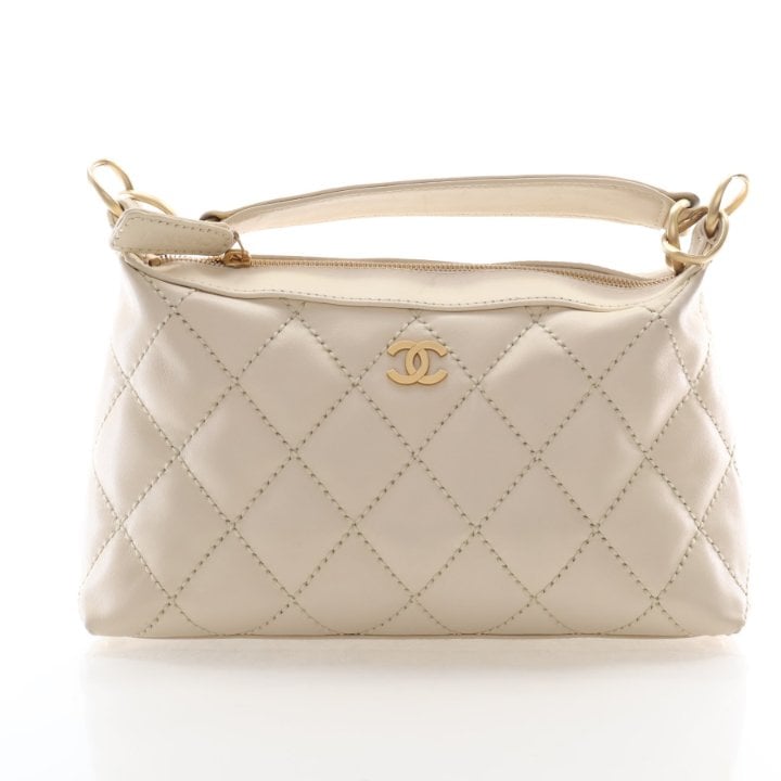 Chanel Vintage Mini Calfskin Wild Stitch Hobo
