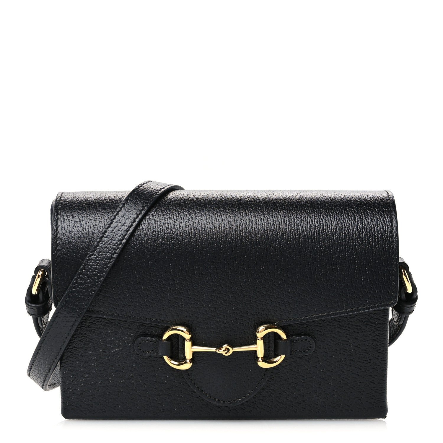 Gucci Calfskin Horsebit 1955 Shoulder Bag Black