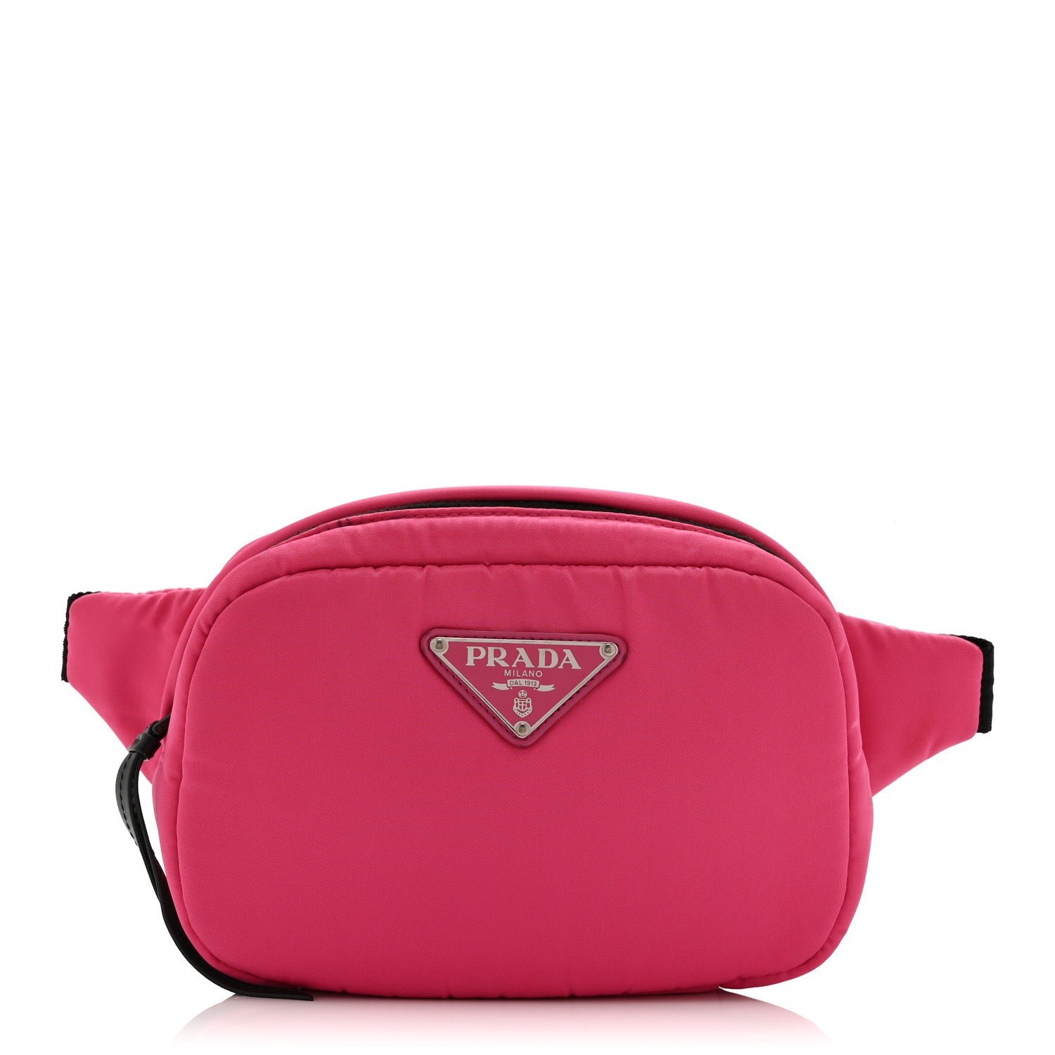 Prada Tessuto Nylon Soft Padded Belt Bag Fuxia