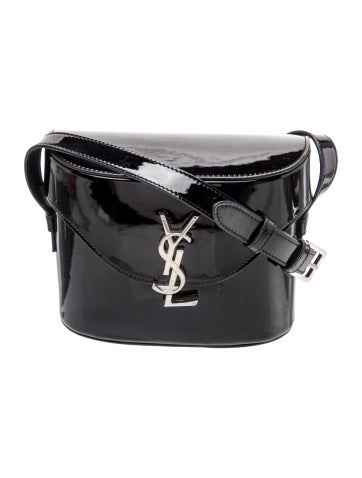 Saint Laurent Patent Leather Messenger Bag