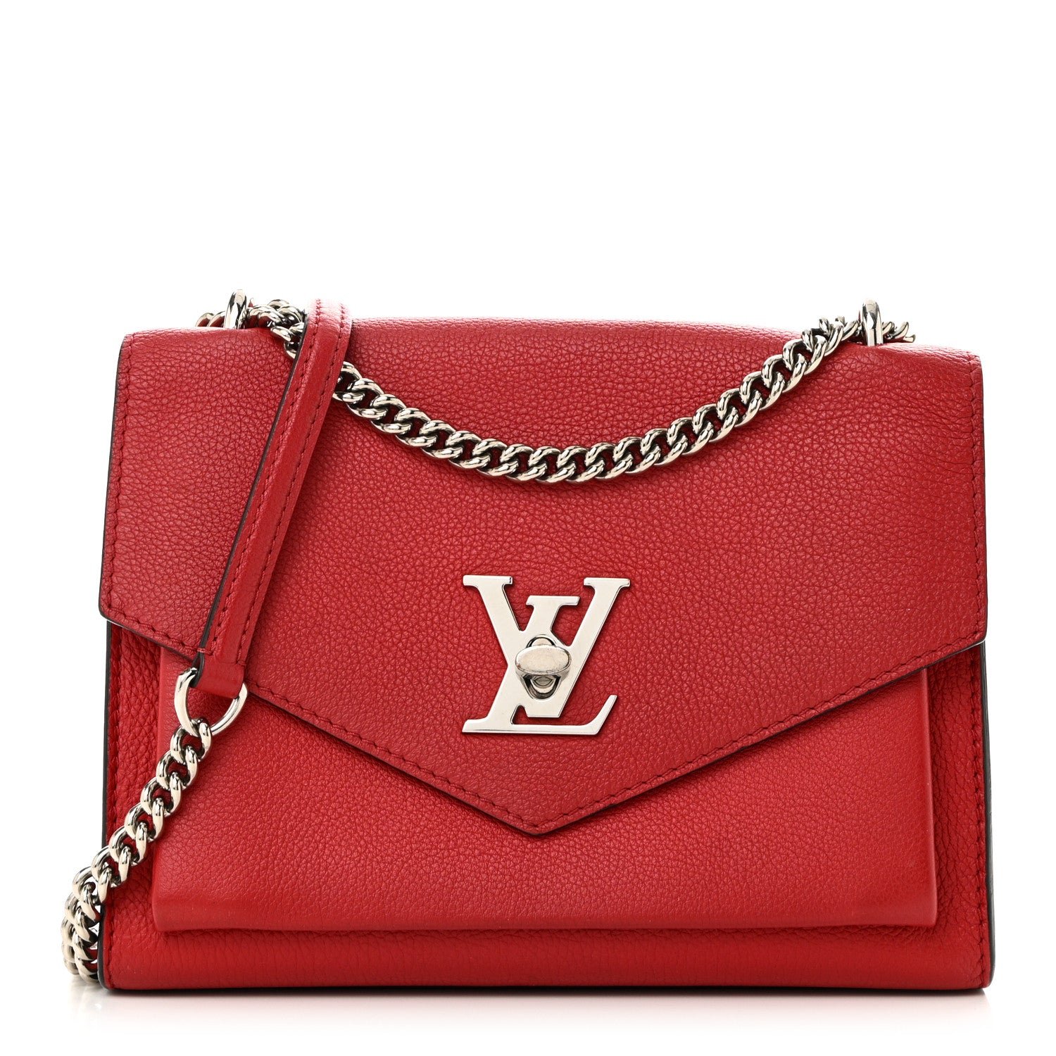 Louis Vuitton Soft Calfskin My Lockme Chain Bag BB Rubis
