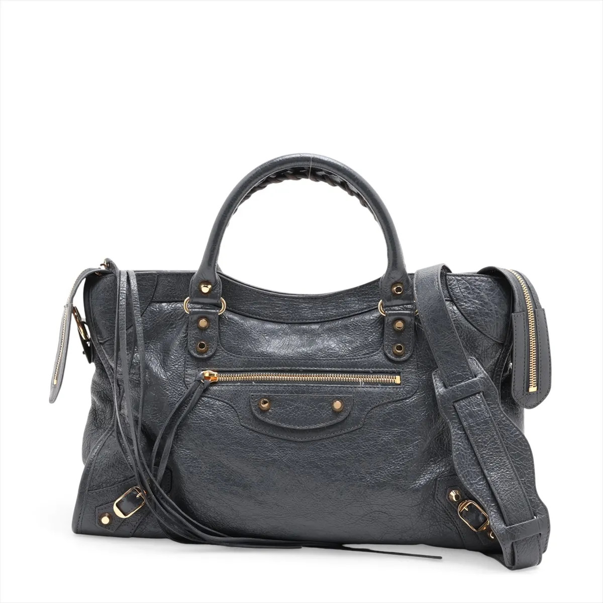 Balenciaga Classic City 505550 Leather 2 Way Handbag Brown