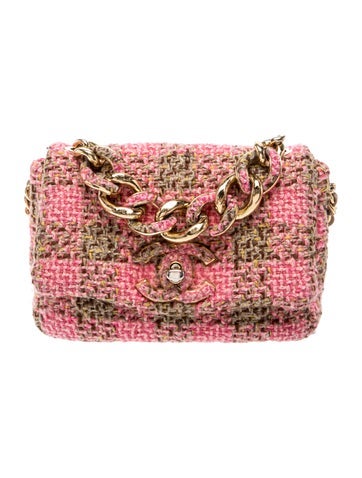 Tweed Elegant Chain Flap Bag