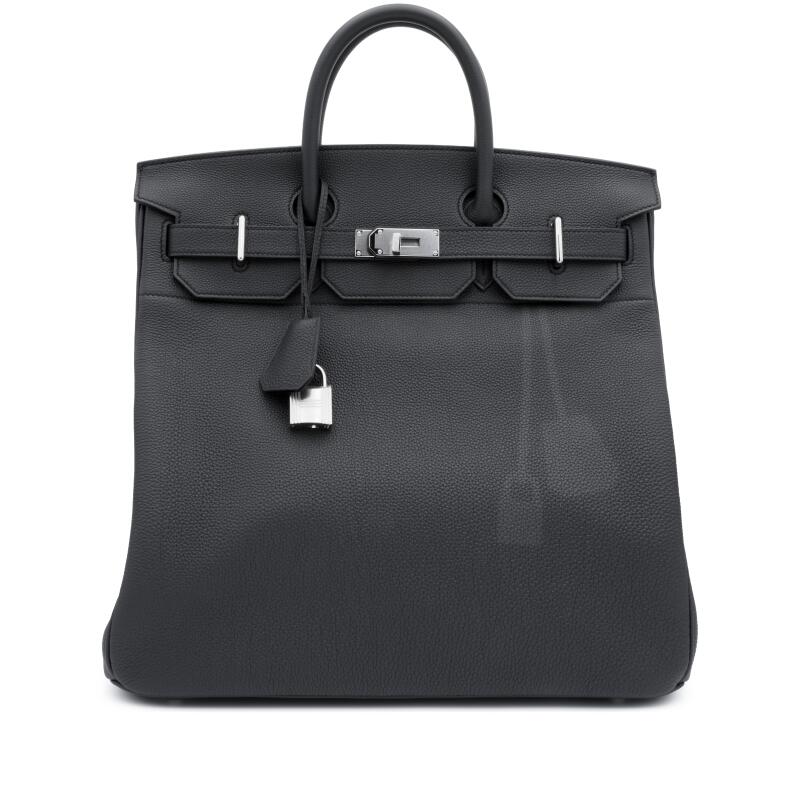 Hermes Limited Edition Plomb and Gris Fonce Togo Coup De Soleil HAC Haut à Courroies 40 Palladium Hardware, 2025