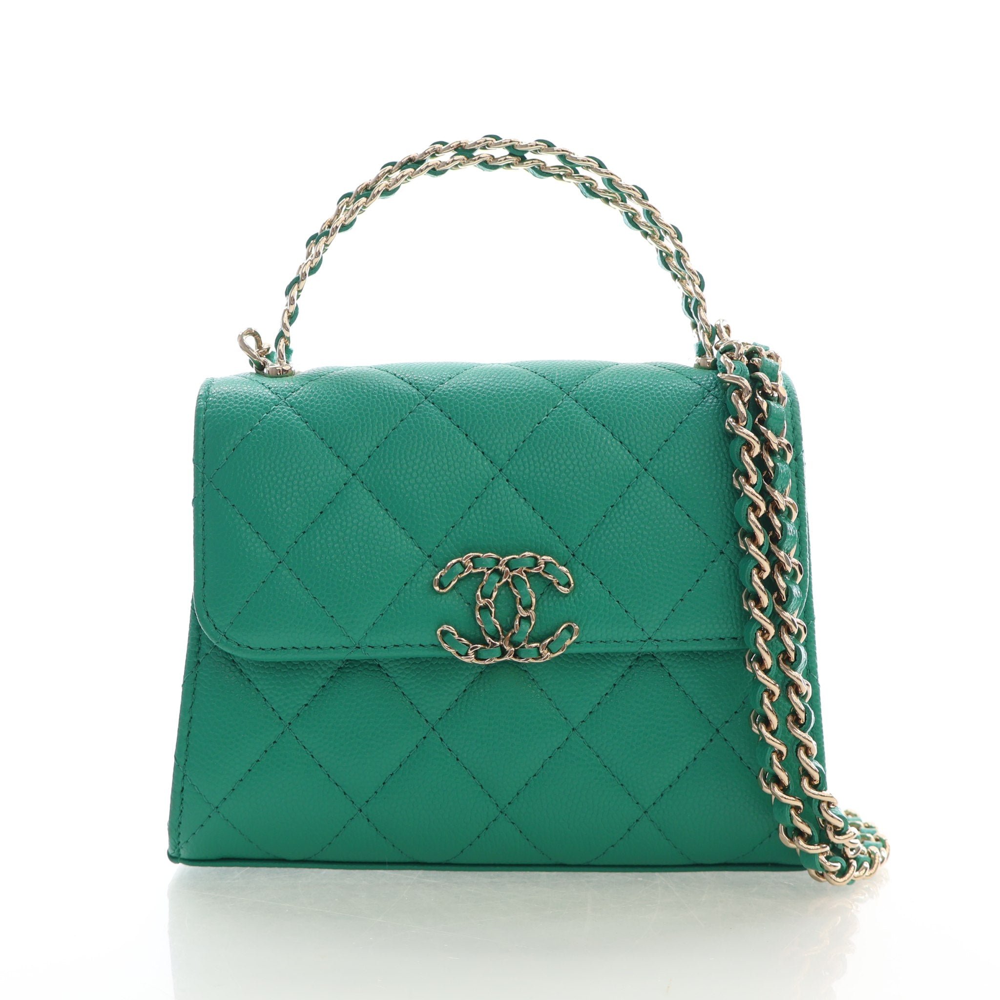 Chanel Mini Caviar Top Handle Flap Bag