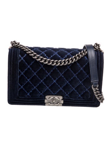 Large Velvet Boy Bag