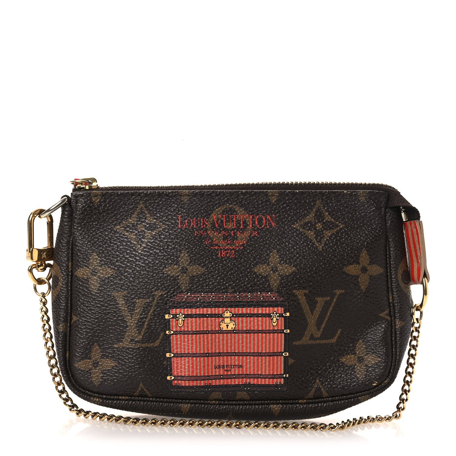 Louis Vuitton Monogram Trunks and Locks Mini Pochette Accessories