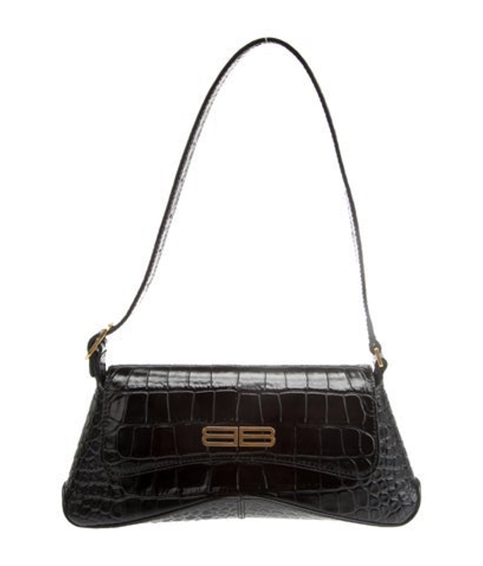 Balenciaga Embossed Leather Shoulder Bag 2022