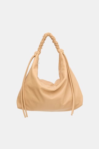Leather Large Drawstring Shoulder Bag
