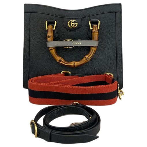 Diana Bamboo leather handbag