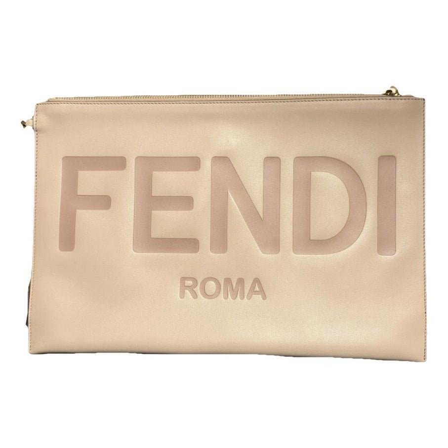 Leather clutch bag