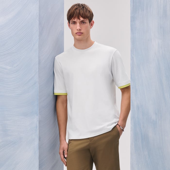 Blanc "Piqures Sellier" T-shirt