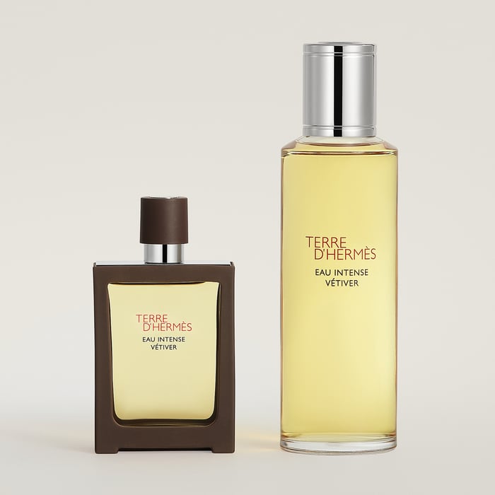 Terre D'hermes Eau Intense Vetiver Eau De Parfum Travel Spray And Refill
