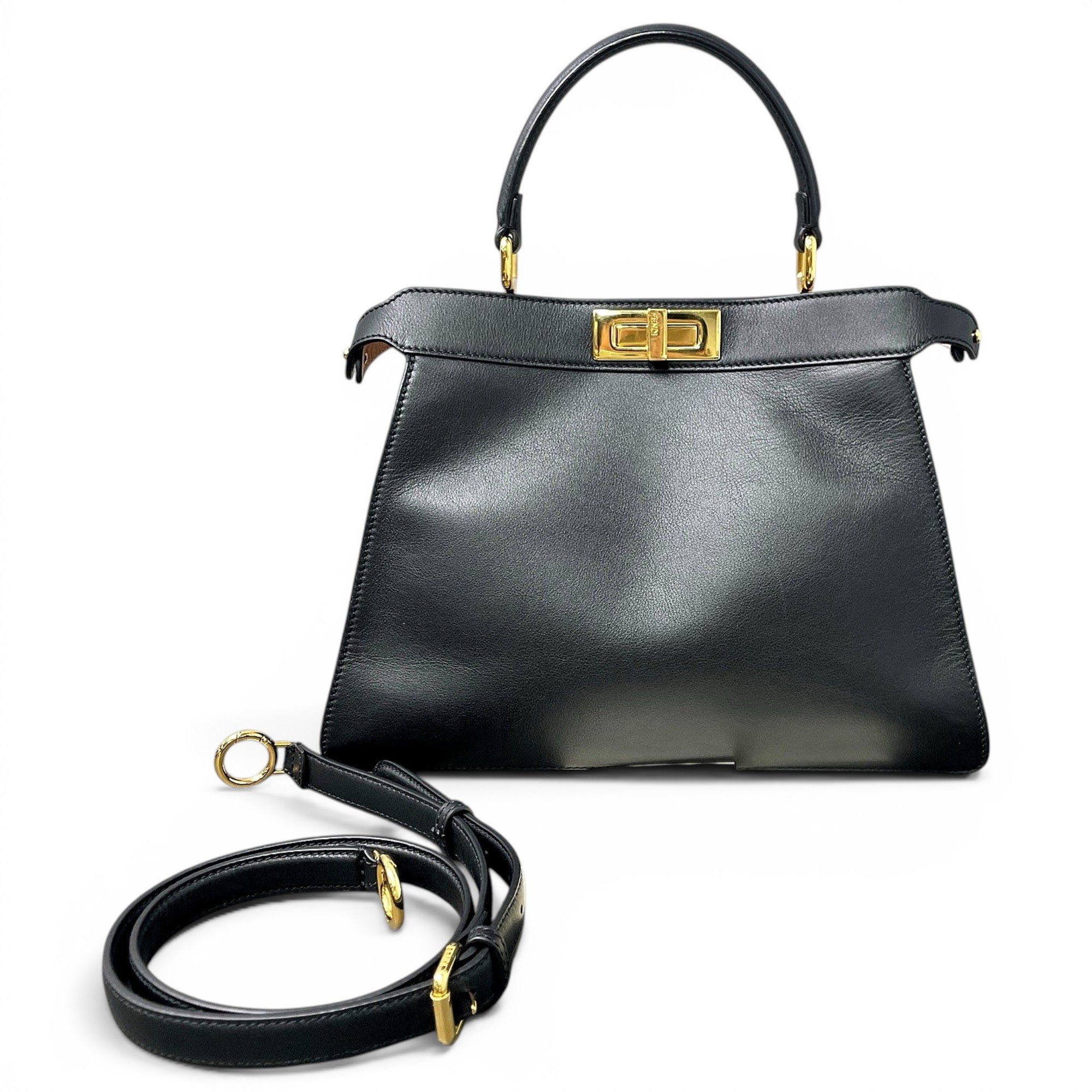 Fendi Peekaboo leather handbag