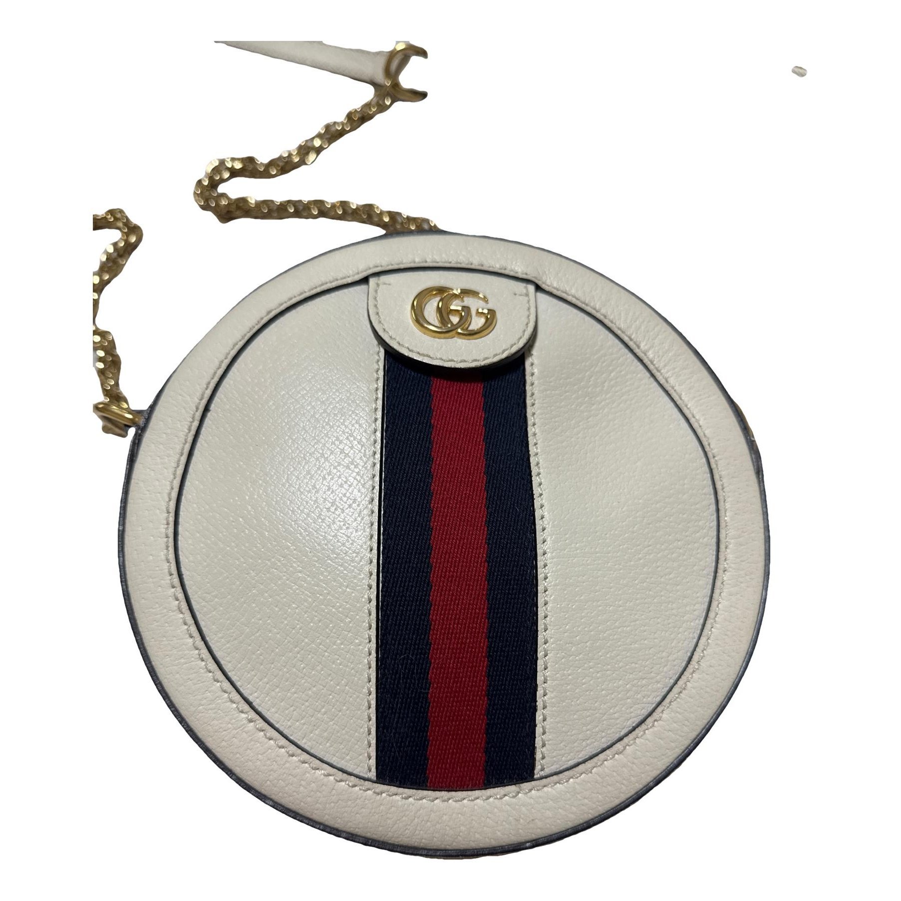 Ophidia Round leather crossbody bag