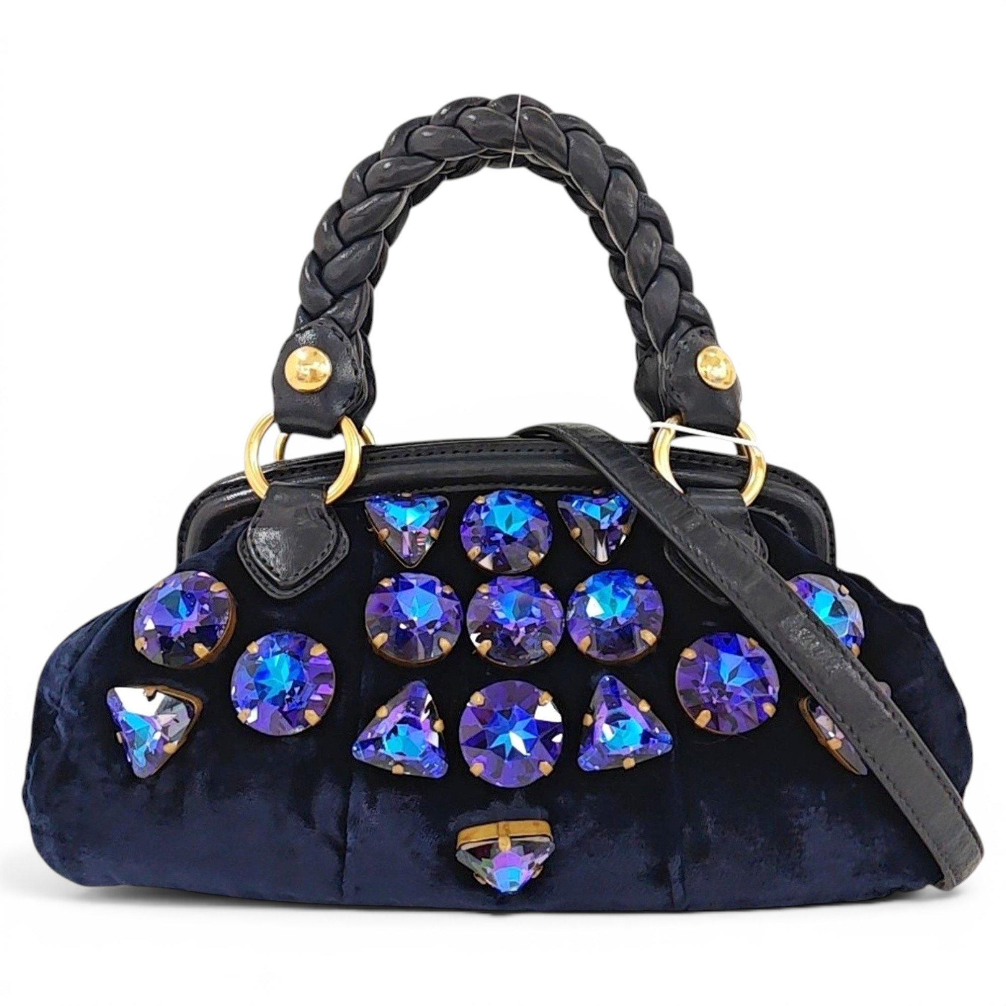 Velvet handbag