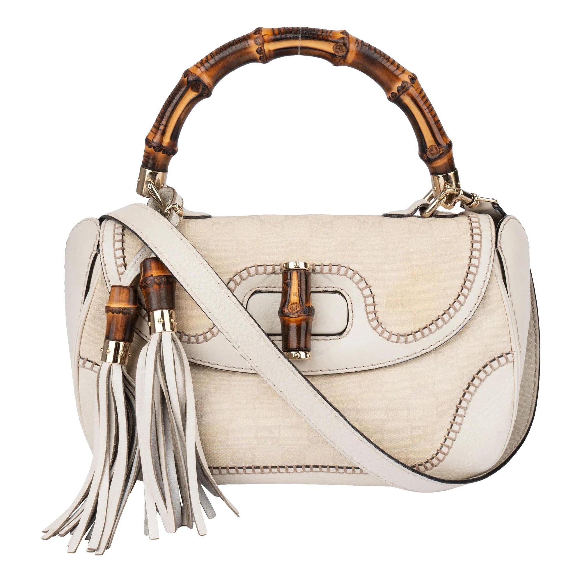 Bamboo leather handbag