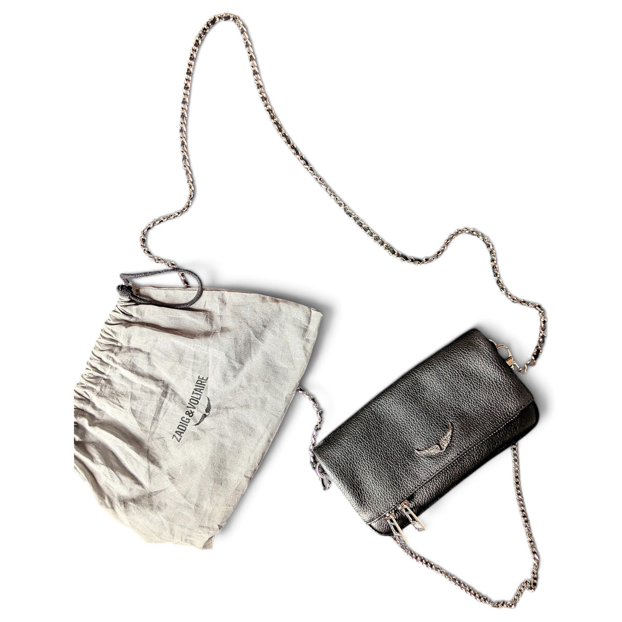 Rock leather crossbody bag