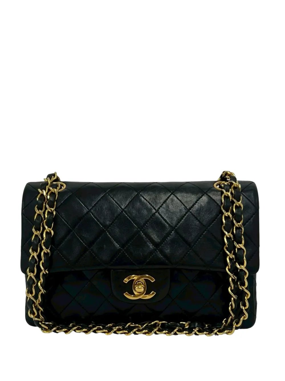 1986-1988 Medium Classic Lambskin Double Flap shoulder bag