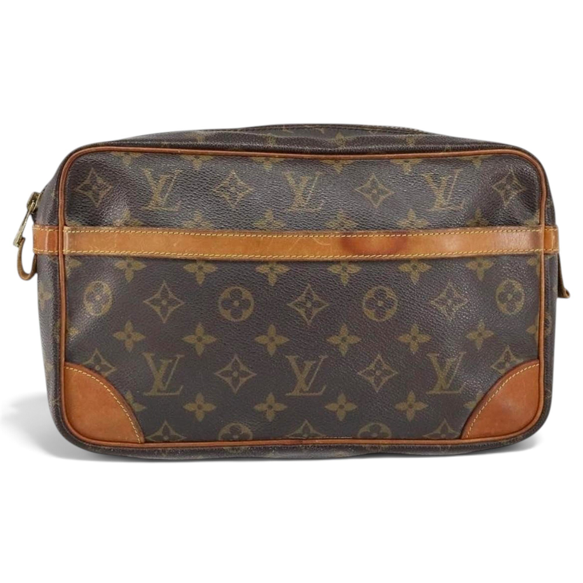 Leather clutch bag