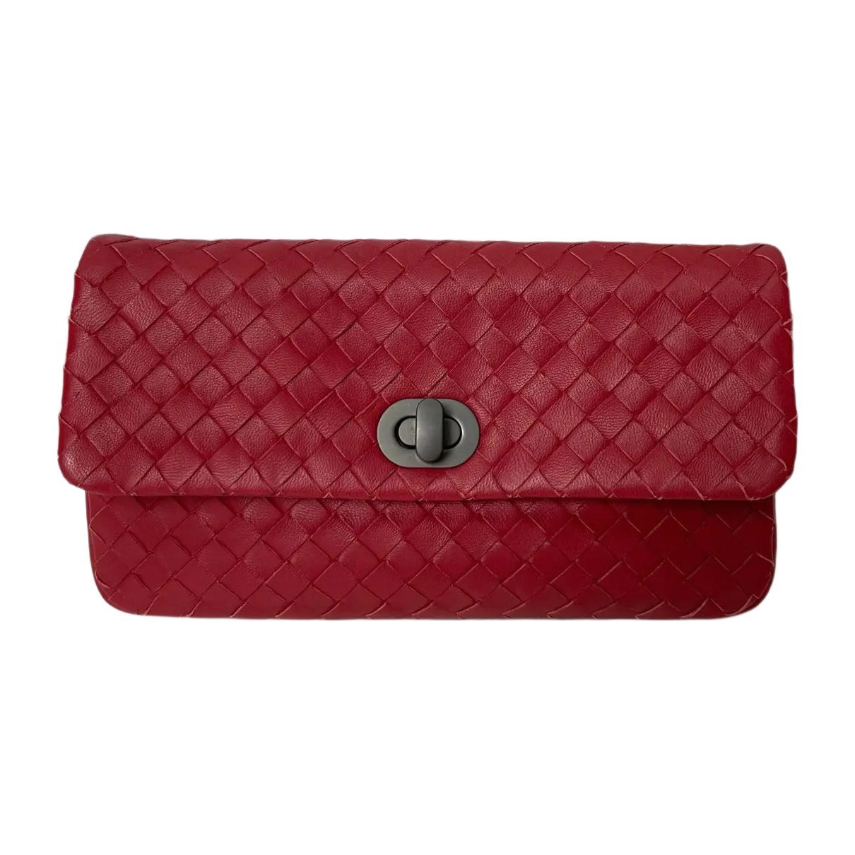 Leather clutch bag