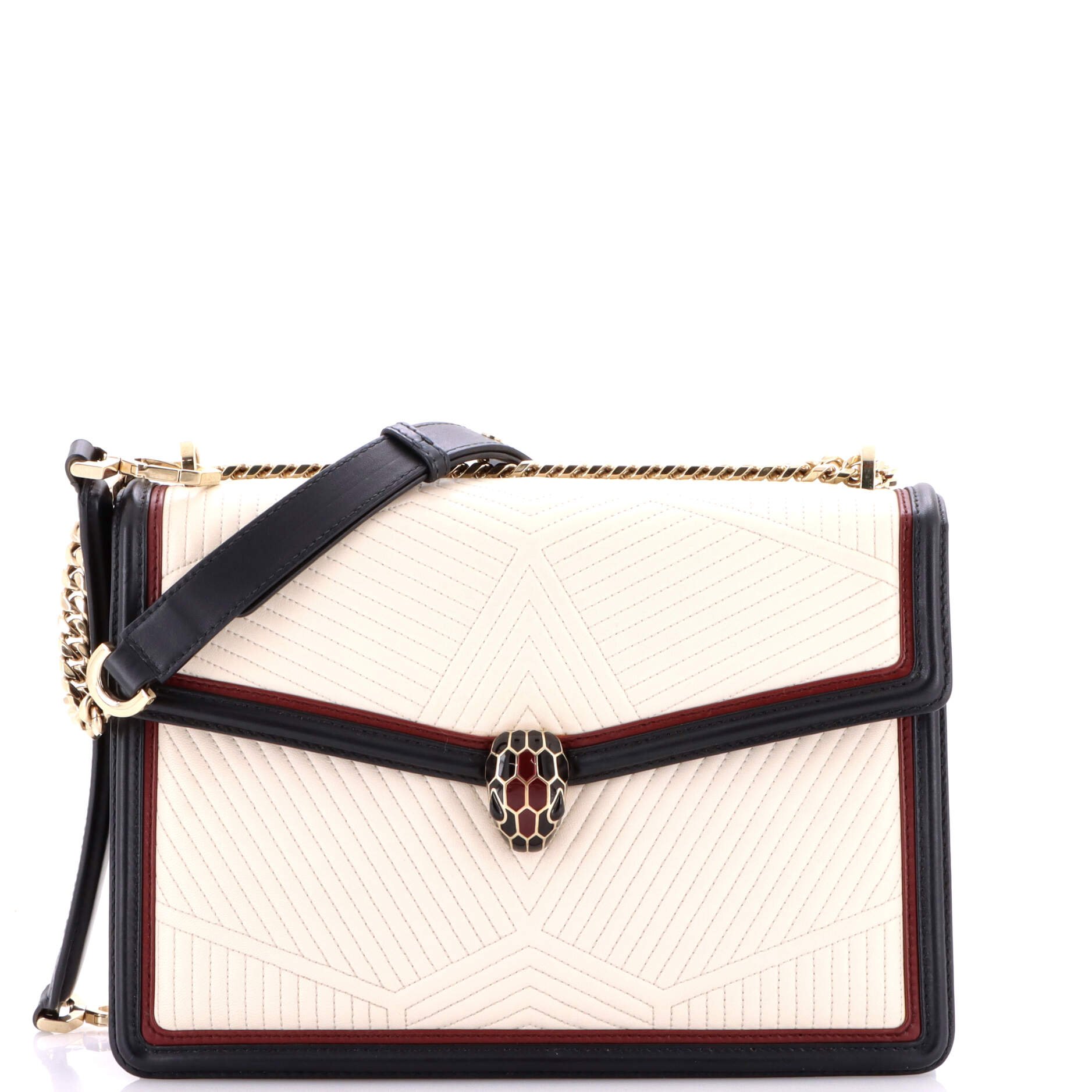 Bvlgari Serpenti Forever Shoulder Bag Quilted Leather Medium